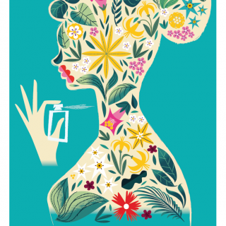 AFFICHE MONSIEUR Z FLEUR BLEUE