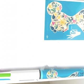 STYLO BIC MONSIEUR Z BLEU FLEUR